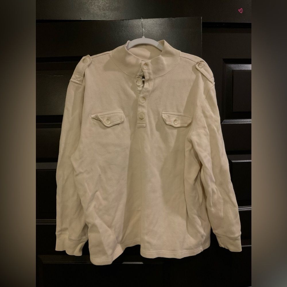 Ralph Lauren Cream Button-Up Long Sleeve Shirt‎